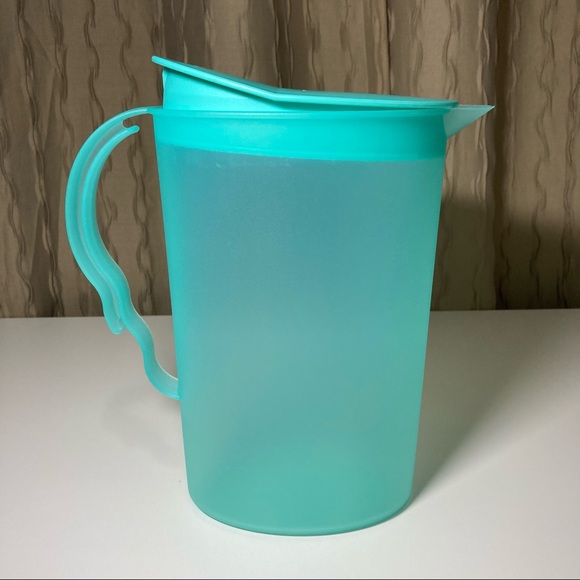 Tupperware Kitchen Tupperware Pitcher Teal Impressions Slimline